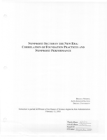 Non-profit sector in the new era: correlation of foundation practices and non-profit performance