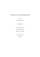 Development of a cancer specific body-image instrument
