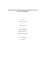 Development of a multi-functional construct for central nervous system repair