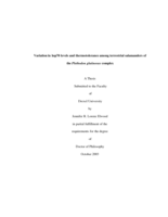 Variation in hsp70 levels and thermotolerance among terrestrial salamanders