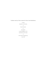 Combined audio and video analysis for guitar chord identification