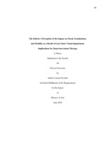 The elderly's perception of the impact on mood, socialization, and mobility as a result of late onset visual impairment: implications for dance/movement therapy