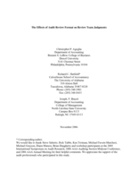 The effects of audit review format on the quality of workpaper documentation and reviewer judgments