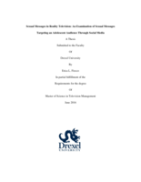 Sexual messages in reality television: an examination of sexual messages targeting an adolescent audience through social media