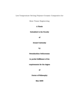 Low temperature setting polymer-ceramic composites for bone tissue engineering