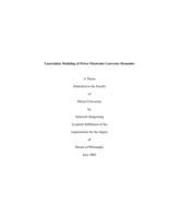 Uncertainty modeling of power electronic converter dynamics