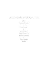 Development of injectable hydrogels for nucleus pulposus replacement