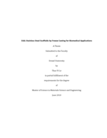 316L stainless steel scaffolds by freeze casting for biomedical applications