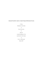 Automated sensitivity analysis on spatio-temporal biochemical systems