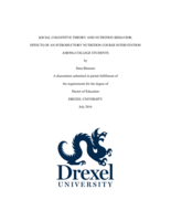 Social cognititve theory and nutrition behavior: effects of an introductory nutrition course intervention among college students