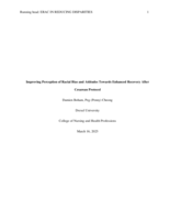 Improving perception of racial bias and attitudes towards enhanced recovery after cesarean protocol