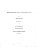 Adhesion of protective coating appliques on contaminated aluminum surfaces