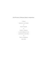 Part-products of random integer compositions