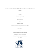 Enhancing an existing school based bullying prevention program using dance/movement therapy