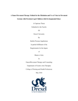A dance/movement therapy method for the elicitation and use of voice in movement sessions with preschool-aged children with developmental delays