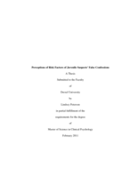 Perceptions of risk factors of juvenile suspects' false confessions