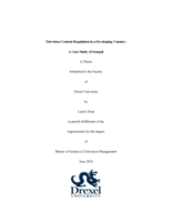 Television content regulation in a developing country: a case study of Senegal