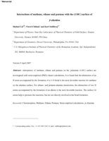 Interactions of methane, ethane and pentane with the (110C) surface of γ−alumina