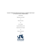 Secondary principal internship preparation program: a qualitative study focused on twenty-first century principal readiness