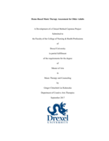 Home-based music therapy assessment for older adults