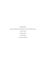 STEM education: attracting and retaining female students in secondary STEM programs