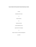 Toward a model of self-sustainable television networking in Ukraine