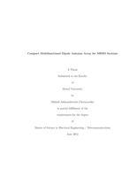 Compact multifunctional dipole antenna array for MIMO systems
