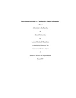 Information overload: a collaborative dance performance