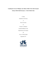 Examining the perceived willingness and ability of public works staff to respond during a public health emergency: a mixed methods study