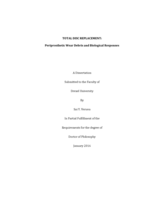 Total disc replacement: periprosthetic wear debris and biological responses