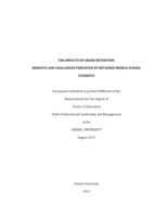 The impacts of grade retention: benefits and challenges perceived by retained middle school students