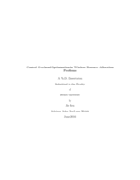 Control overhead optimization in wireless resource allocation problems