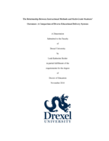 The relationship between instructional methods and sixth-grade students' outcomes: a comparison of diverse educational delivery systems
