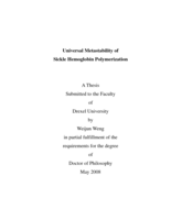Universal metastability of sickle hemoglobin polymerization