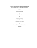W.A.G.E. Parity: artist compensation practices at nonprofit visual arts organizations