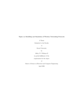 Topics on modelling and simulation of wireless networking protocols