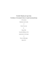 Potentially mitigating and aggravating: the influence of neurological evidence in capital sentencing hearings