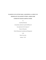 Examining 21st-century skill acquisition as a result of Democratic engagement within a side-by-side community-based learning course