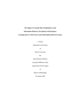 The impact of concept map visualizations on the information behavior, perceptions of performance, learning and use with novices in the information retrieval context