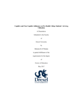 Cognitive and non-cognitive influences on pre-health college students' advising utilization