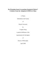 Do principles-based accounting standards matter?: evidence from the adoption of IFRS in China