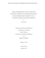 The relationship between students' high school technology experiences and their perceptions about college readiness during their first year at a technology-rich post-secondary environment