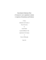 Sleep during the maintenance phase of treatment for acute lymphoblastic leukemia: a comparison of dexamethasone and prednisone