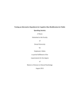 Testing an alternative hypothesis for cognitive bias modification for public speaking anxiety