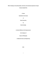 Effect of doping on the photocatalytic, electronic and mechanical properties of sol-gel titanium dioxide films