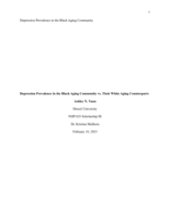 Depression prevalence in the Black aging community vs. their White aging counterparts