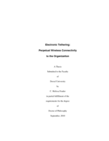 Electronic tethering: perpetual wireless connectivity to the organization