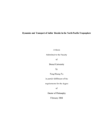 Dynamics and transport of sulfur dioxide in the north Pacific troposphere
