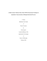 A multi-resonance thickness-shear mode (MTSM) measurement technique for quantitative characterization of biological interfacial processes
