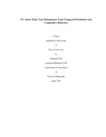 It's about time!: top management team temporal orientation and competitive behaviors